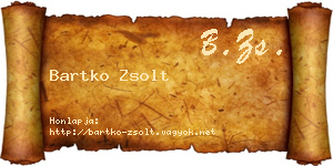Bartko Zsolt névjegykártya